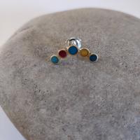 Earring stud - Arc circles  by Zsuzsi Morrison